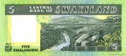 5 Emalangeni SWAZILAND  1984 P.09b NEUF