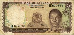 5 Shillings TANZANIE  1966 P.01a TB