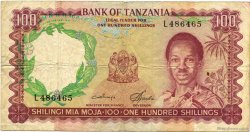 100 Shillings TANZANIE  1966 P.05b TB