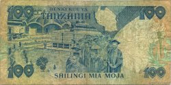 100 Shilingi TANZANIE  1986 P.14b TB