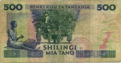 500 Shilingi TANZANIE  1989 P.21b B+