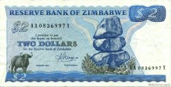 2 Dollars ZIMBABWE  1983 P.01b SUP