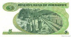5 Dollars ZIMBABWE  1982 P.02b NEUF