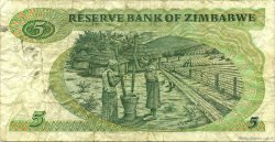 5 Dollars ZIMBABWE  1983 P.02c TB