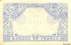 5 Francs BLEU FRANCE  1915 F.02.34 TTB+