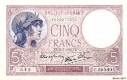 5 Francs FEMME CASQUÉE modifié FRANCIA  1939 F.04.03 q.FDC
