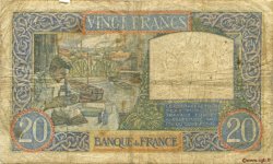 20 Francs TRAVAIL ET SCIENCE FRANCE  1940 F.12.04 B+
