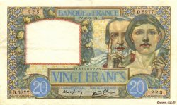 20 Francs TRAVAIL ET SCIENCE FRANCIA  1941 F.12.17 MBC a EBC