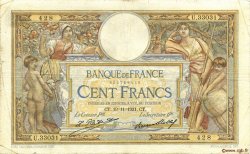 100 Francs LUC OLIVIER MERSON grands cartouches FRANCE  1931 F.24.10 B+
