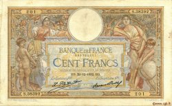 100 Francs LUC OLIVIER MERSON grands cartouches FRANCE  1932 F.24.11 B à TB