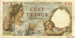 100 Francs SULLY FRANCE  1940 F.26.35 TB