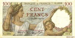100 Francs SULLY FRANCE  1940 F.26.37 TTB+