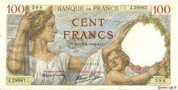 100 Francs SULLY FRANCE  1942 F.26.69 TTB+