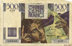 500 Francs CHATEAUBRIAND FRANCE  1945 F.34.03 B+
