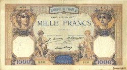 1000 Francs CÉRÈS ET MERCURE FRANCE  1927 F.37.01 TB