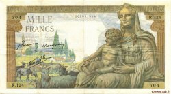 1000 Francs DÉESSE DÉMÉTER FRANCIA  1942 F.40.01