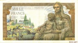1000 Francs DÉESSE DÉMÉTER FRANCE  1942 F.40.07 TTB+