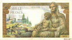1000 Francs DÉESSE DÉMÉTER FRANCE  1942 F.40.13 TB+