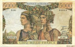 5000 Francs TERRE ET MER FRANCE  1951 F.48.04 pr.TB