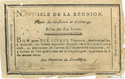 10 Livres ÎLE DE LA RÉUNION  1796 P.A11bis TB