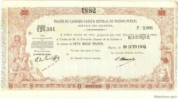 2000 Francs MARTINIQUE  1882 P.-- BB to SPL