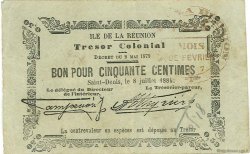 50 Centimes ÎLE DE LA RÉUNION  1884 P.01 TTB