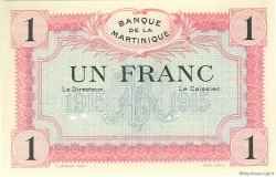 1 Franc Annulé MARTINIQUE  1915 P.10s SPL
