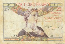 25 Francs GUADELOUPE  1944 P.14 TB