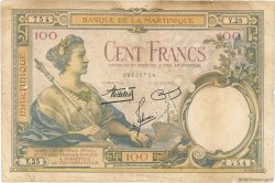 100 Francs MARTINIQUE  1938 P.13 TB