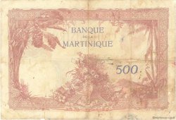500 Francs MARTINIQUE  1938 P.14 TB+