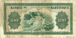 100 Francs MARTINIQUE  1945 P.19a TB