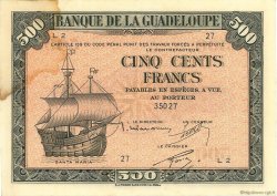 500 Francs GUADELOUPE  1943 P.24a TTB+