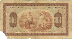 1000 Francs MARTINIQUE  1943 P.21a B