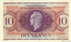 10 Francs MARTINIQUE  1944 P.23 MBC+