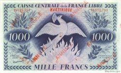 1000 Francs Phénix Annulé MARTINIQUE  1944 P.22b SPL
