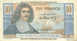 10 Francs Colbert SAINT PIERRE ET MIQUELON  1946 P.23 TTB