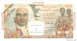 1 NF sur 100 Francs La Bourdonnais Spécimen ANTILLES FRANÇAISES  1960 P.01s pr.NEUF
