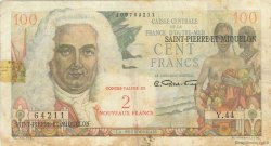 2 NF sur 100 Francs La Bourdonnais SAINT PIERRE ET MIQUELON  1960 P.32 TB