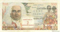 2 NF sur 100 Francs La Bourdonnais SAINT PIERRE ET MIQUELON  1960 P.32 pr.TTB