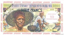 10 Nouveaux Francs sur 1000 Francs Pêcheur Spécimen ANTILLES FRANÇAISES  1960 P.02s pr.NEUF