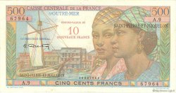 10 NF sur 500 Francs Pointe à Pitre SAINT PIERRE ET MIQUELON  1964 P.33 TTB+
