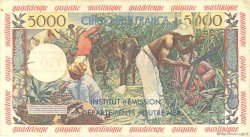 50 Nouveaux Francs sur 5000 Francs Antillaise ANTILLES FRANÇAISES  1960 P.03 TTB