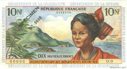 10 Nouveaux Francs Spécimen ANTILLES FRANÇAISES  1962 P.05s SUP