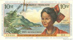 10 Nouveaux Francs Spécimen ANTILLES FRANÇAISES  1962 P.05s TTB+