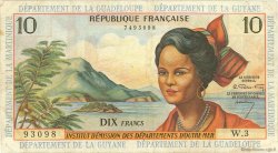 10 Francs ANTILLES FRANÇAISES  1964 P.08a TB+