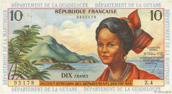 10 Francs ANTILLES FRANÇAISES  1964 P.08a TTB+