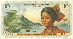 10 Francs ANTILLES FRANÇAISES  1964 P.08b TTB