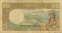 100 Francs TAHITI  1971 P.24a B
