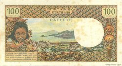 100 Francs TAHITI  1972 P.24b TB+