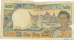 500 Francs TAHITI  1982 P.25b2 B